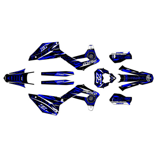 sherco 125 se graphics kit 2018-2023 midgard series blue-shift