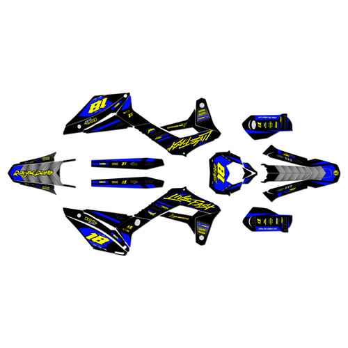 sherco 250 se graphics kit 2017-2023 rebel series yellow