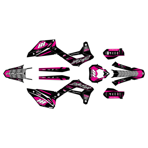 sherco 250 se graphics kit 2017-2023 rebel series magenta