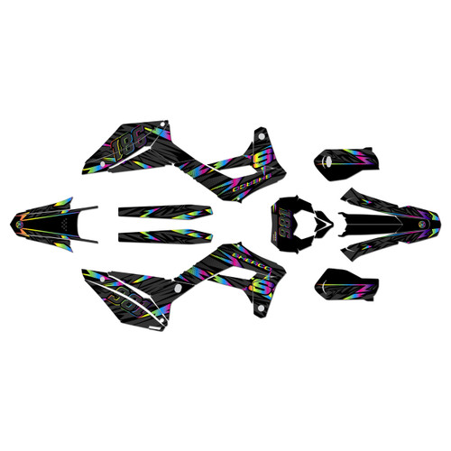sherco 250 se graphics kit 2017-2023 twitch series rainbow