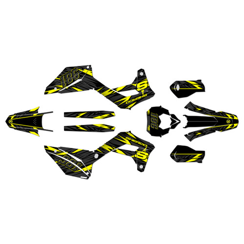 sherco 300 sef graphics kit 2017-2023 twitch series yellow