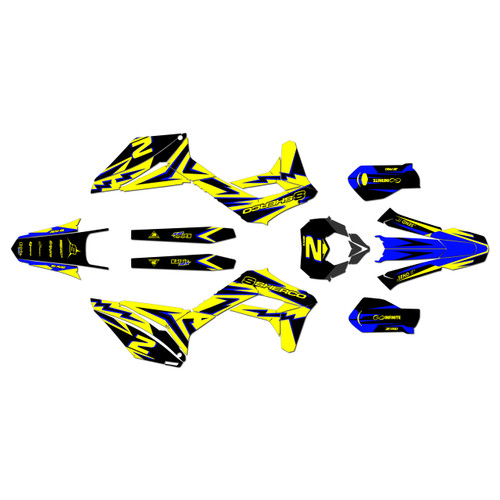 sherco 250 sef graphics kit 2017-2023 vision series yellow