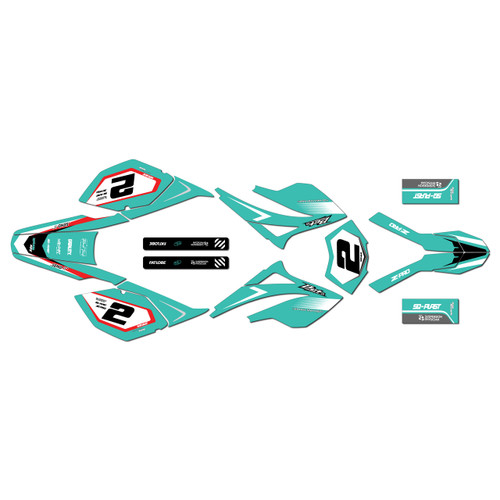 beta rr 50 graphics kit 2006-2010 flight series teal