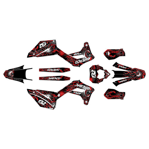 sherco 450 sef graphics kit 2017-2023 core series red