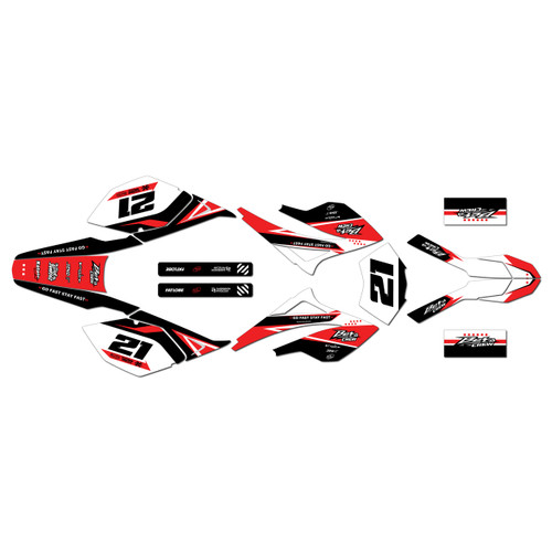 beta rr 50 graphics kit 2006-2010 orange-crew series red