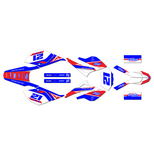 beta rr 50 graphics kit 2006-2010 orange-crew series blue