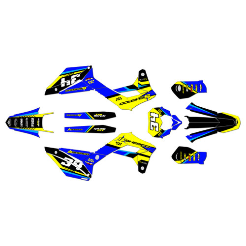sherco 450 sef graphics kit 2017-2023 icon series yellow