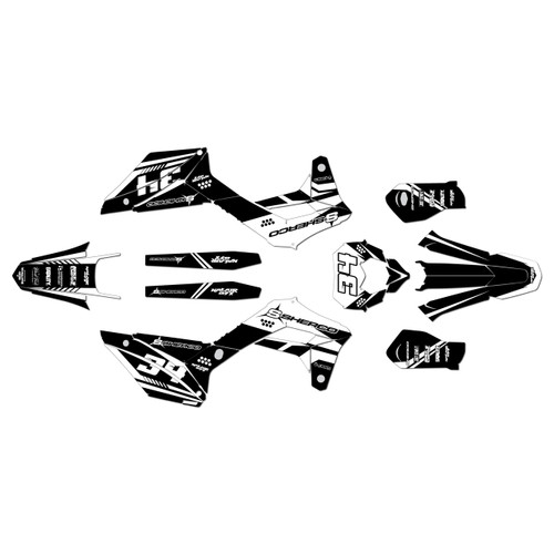 sherco 450 sef graphics kit 2017-2023 icon series white