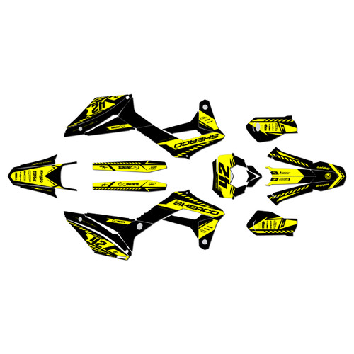 sherco 500 sef graphics kit 2017-2023 lethal series yellow-shift