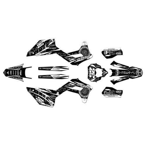 sherco 500 sef graphics kit 2017-2023 midgard series white