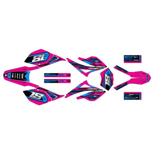 beta rr 50 graphics kit 2006-2010 warrior series magenta