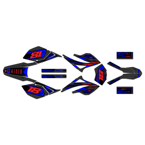 beta rr 50 graphics kit 2006-2010 warrior series blue-shift