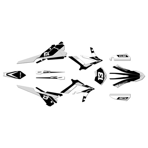 beta xtrainer250 & 300 graphics kit 2015-2019 factory series white