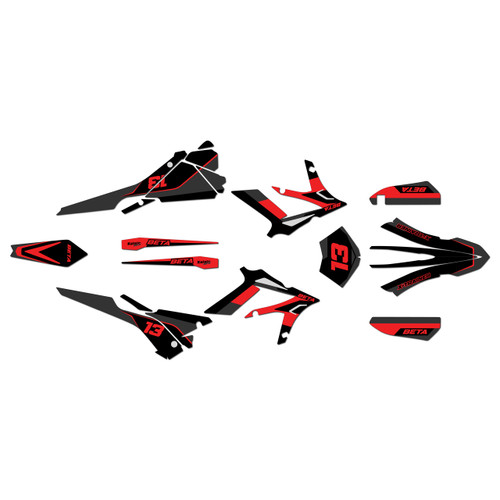 beta xtrainer250 graphics kit 2015-2019 factory series red-shift