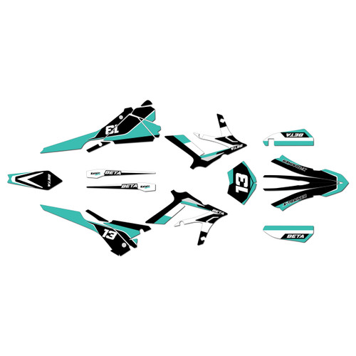 beta xtrainer300 graphics kit 2015-2019 factory series teal
