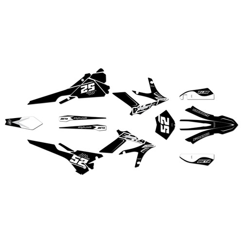 beta xtrainer300 graphics kit 2015-2019 ominous series white