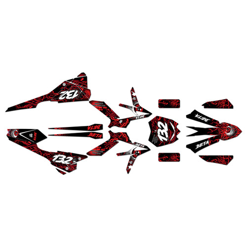 beta xtrainer250 & 300 graphics kit 2020-2022 core series red
