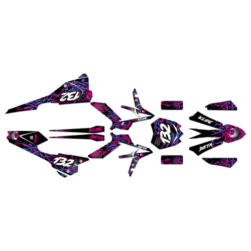 beta xtrainer250 & 300 graphics kit 2020-2022 core series magenta
