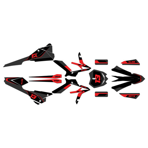 beta xtrainer250 graphics kit 2020-2022 factory series red-shift