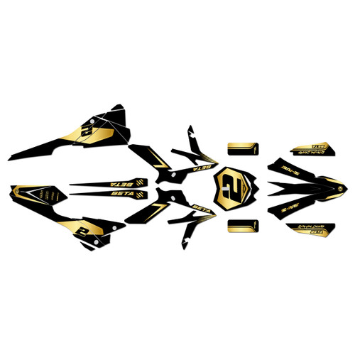 beta xtrainer250 & 300 graphics kit 2020-2022 flight series gold