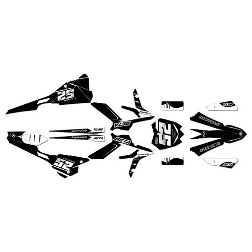 beta xtrainer250 graphics kit 2020-2022 ominous series white