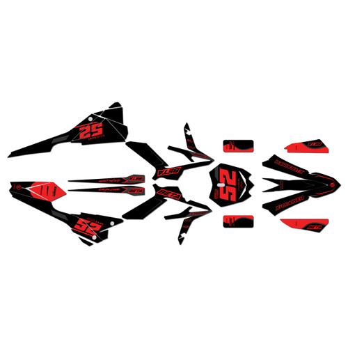 beta xtrainer250 & 300 graphics kit 2020-2022 ominous series red-shift