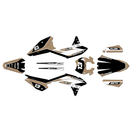beta xtrainer250 graphics kit 2023-2026 factory series tan