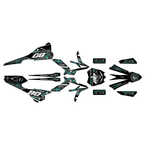 beta xtrainer250 & 300 graphics kit 2020-2022 rift series teal