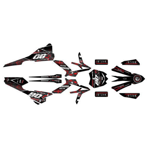 beta xtrainer250 graphics kit 2020-2022 rift series red