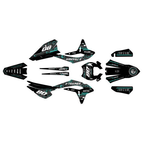 beta xtrainer300 graphics kit 2023-2026 rift series teal