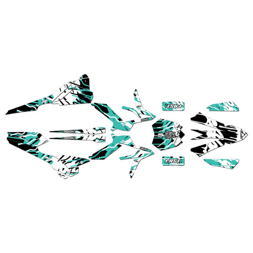 beta xtrainer250 & 300 graphics kit 2020-2022 thunder series teal