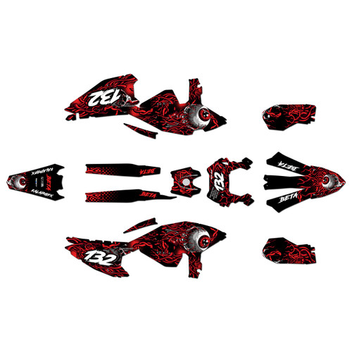 beta 250-450rx graphics kit 2025-2026 core series red
