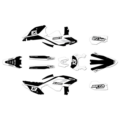 beta 450rr graphics kit 2025-2026 factory series white