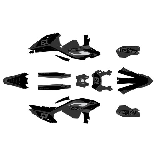 beta 250rr graphics kit 2025-2026 factory series smoke