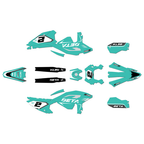 beta 430rr graphics kit 2025-2026 flight series teal