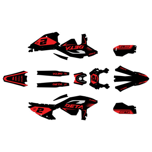 beta 250rr graphics kit 2025-2026 flight series red-shift