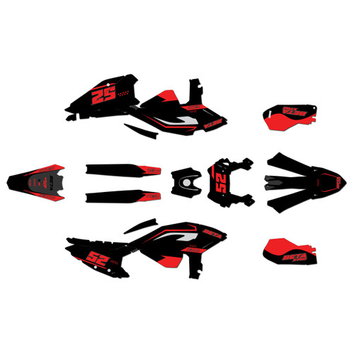 beta 250-450rx graphics kit 2025-2026 ominous series red
