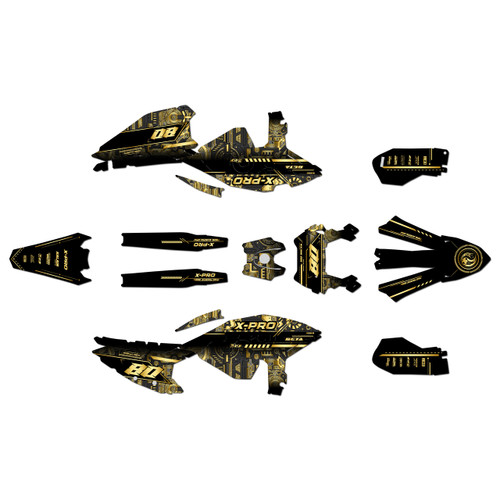 beta 250rr graphics kit 2025-2026 rift series gold