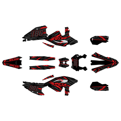 beta 250rr graphics kit 2025-2026 twitch series red