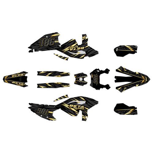 beta 250rr graphics kit 2025-2026 twitch series gold