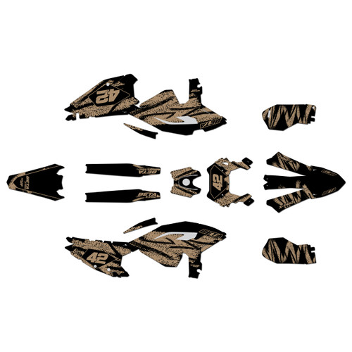 beta 480rr graphics kit 2025-2026 whiplash series tan