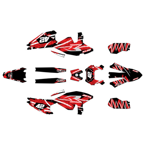 beta 450rr graphics kit 2025-2026 whiplash series red