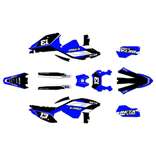 beta 300rr graphics kit 2025-2026 factory series blue