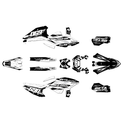 beta 300rr graphics kit 2025-2026 guard series white