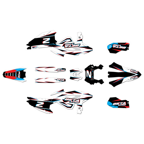 beta 125rr graphics kit 2025-2026 vision series cyan