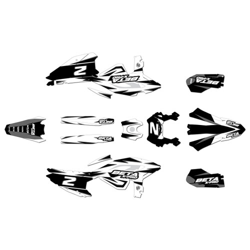 beta 300rr graphics kit 2025-2026 vision series white