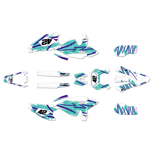 beta 200rr graphics kit 2025-2026 whiplash series teal
