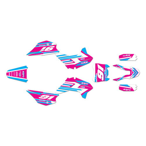 kayo tt125 graphics kit 2021-2026 coil series magenta