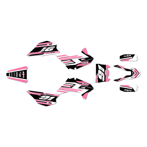 kayo tt125 graphics kit 2021-2026 coil series pink