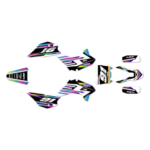kayo tt125 graphics kit 2021-2026 coil series rainbow